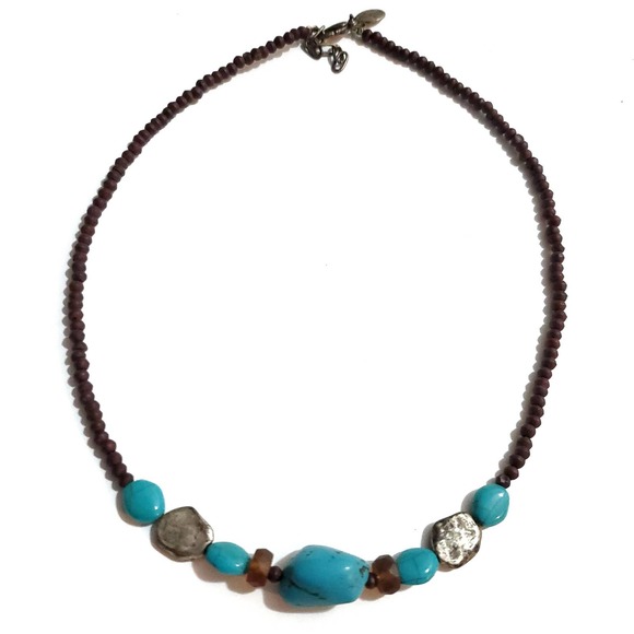 Express | Y2K Beaded Turquoise Necklace
